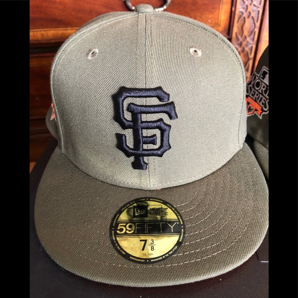7 3/8 New era 59fifty fitted hat San Francisco Giants uv-orange patch-2010WS